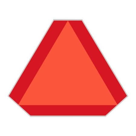 American Labelmark Co LabelMaster  Slow Moving Vehicle Triangle, Galvanized Steel, Red SMV105